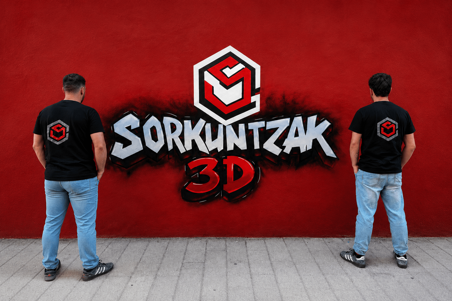 Equipo de Sorkuntzak 3D en el taller de impresión 3D.